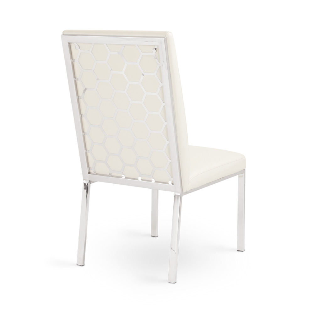Riley Dining Chair: Taupe Leatherette